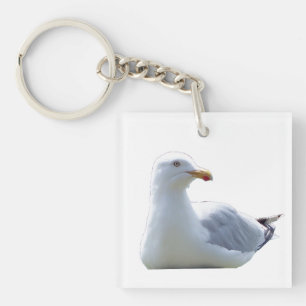 Kustmeeuw Natuur Oceaan Vogel Minimalistisch Sleutelhanger