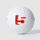 KUSTMODERNNUMMER, RODE KLEUR GOLFBALLEN (Voorkant)
