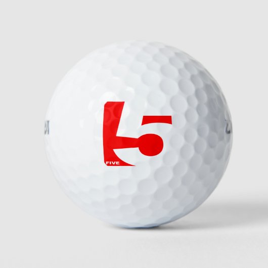 KUSTMODERNNUMMER, RODE KLEUR GOLFBALLEN (Voorkant)