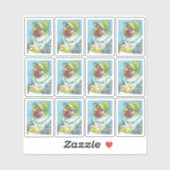 KUSTMOEDER IN BONNET HOLDING EIEREN EN CHICKS STICKER (Vel)