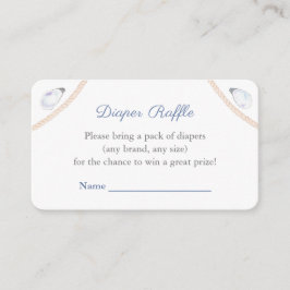 Kustmonogram Baby shower luierkrabbel Informatiekaartje