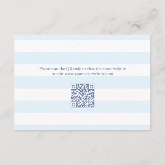 Kustmonogram Baby shower register QR-code Informatiekaartje (Achterkant)