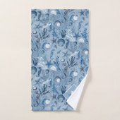 Kustmonogram het Blauwe leven van het OceaanZee Bad Handdoek (Handdoek)