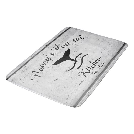 Kustmonogram keukenmat in de kustboerderij badmat (Gekanteld)