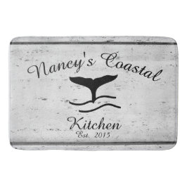 Kustmonogram keukenmat in de kustboerderij badmat