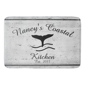 Kustmonogram keukenmat in de kustboerderij badmat