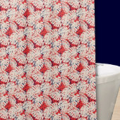 Kustmonstera blad douchegordijn met patroon