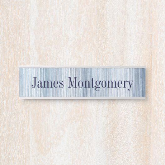 Kustmuur Zee Blauw Hangende Muurnaambord Deurbordje (Voorkant)