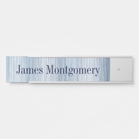 Kustmuur Zee Blauw Hangende Muurnaambord Deurbordje (Voorkant)