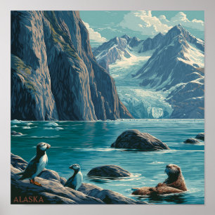Kustnatuur Alaska Poster