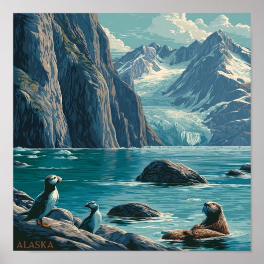 Kustnatuur Alaska Poster (Voorkant)