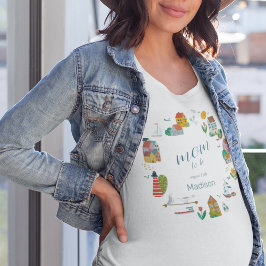 Kustnautische moeder om Baby shower te zijn T-shirt
