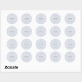 Kustnavigatie Schelp Blauwe Elegante Bruiloftsdouc Ronde Sticker (Vel)