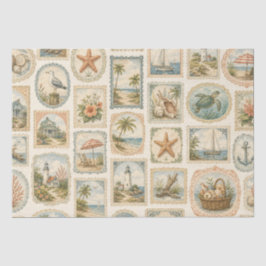Kustnavigatie Strandig Zeeleven Thema Decoupage Tissuepapier