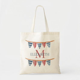 Kustnavigatie Strandvlaggen Monogram Tote Bag