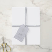 Kustnavigatieschelp Elegante Blauwe Bruiloftsdouch Cadeaulabel (Met Touw)