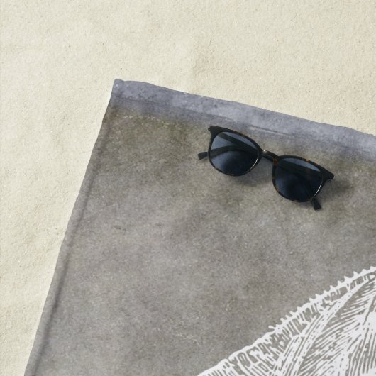 Kustneutraal Waterverf Schaats Sting Ray Pewter Ne Strandlaken (In situ)