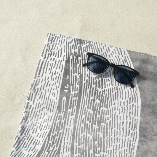 Kustneutrale Waterverf Octopus Silver Pewter Strandlaken (In situ)