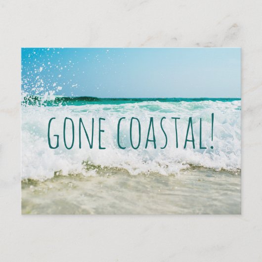 Kustnieuw huis waar ik ben verhuisd aankondigingskaart (Voorkant)