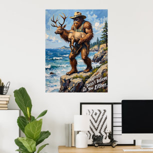Kustnieuwsgierigheid: Bigfoot en de Elk Poster