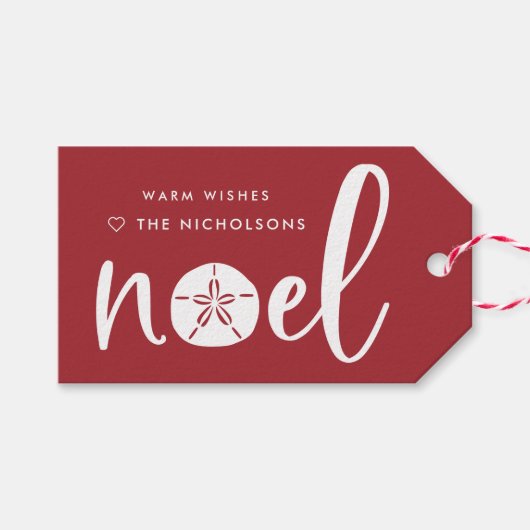 Kustnoel Holiday Cadeaulabel (Voorkant (Horizontaal))