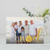 Kustnoel | Kerstfoto Folie Feestdagenkaart (Staand Voorkant)