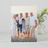 Kustnoel | kerstfoto voor verticale kerstmis folie feestdagenkaart (Staand Voorkant)