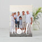 Kustnoel | Verticale kerstfoto Zilver Folie Feestdagenkaart (Staand Voorkant)