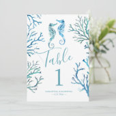 Kustnummer zeepaardweddenschap kaart (Staand voorkant)