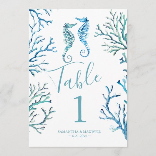 Kustnummer zeepaardweddenschap kaart (Voorkant)