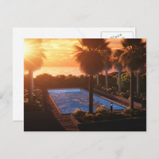 Kustoase: Avond Briefkaart (Voorkant / Achterkant)