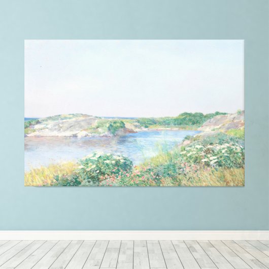  Kustoceaan BrightBlue Zeescape Nautisch Canvas Afdruk (Insitu (Houten vloer))