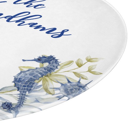 Kustoceaan Marine Life gepersonaliseerd Est. Datum Snijplank (Hoek)