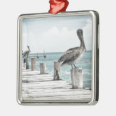 Kustoceaan Pelikaan Metalen Ornament (Links)