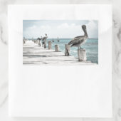 Kustoceaan Pelikaan Rechthoekige Sticker (Tas)