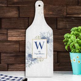 Kustoceaan schelpen aangepaste monogram ingesteld snijplank