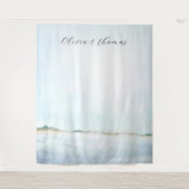 Kustoceaan strand nautische bruiloft achtergrond wandkleed (Voorkant)