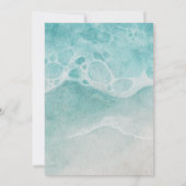 Kustoceaan strand zomer moderne bruiloft kaart (Achterkant)