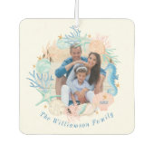 Kustoceaan Waterverf Seashell krans Foto Luchtverfrisser (Voorkant)