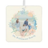 Kustoceaan Waterverf Seashell krans Foto Luchtverfrisser (Achterkant)