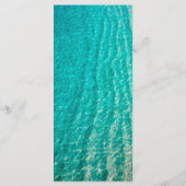 Kustoceaan Zomer Strand Bestemming Bruiloft Menu (Achterkant)