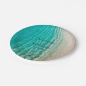 Kustoceaan Zomer Strand Bestemming Bruiloft Papieren Bordje (Gekanteld)