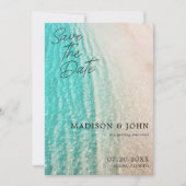 Kustoceaan Zomer Strand Bestemming Bruiloft Save The Date (Voorkant)