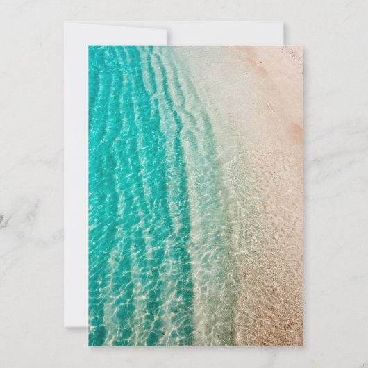 Kustoceaan Zomer Strand Bestemming Bruiloft Save The Date (Achterkant)