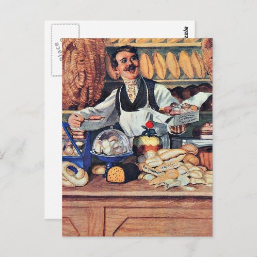 Kustodiev - Bakker Briefkaart (Voorkant / Achterkant)