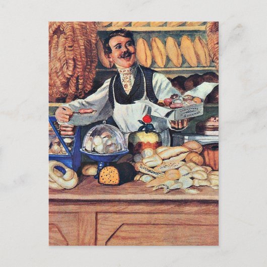 Kustodiev - Bakker Briefkaart (Voorkant)