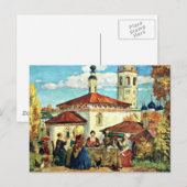 Kustodiev - In het oude Suzdal Briefkaart (Voorkant / Achterkant)