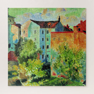 Kustodiev kunstwerk, Uitzicht vanuit het raam Legpuzzel