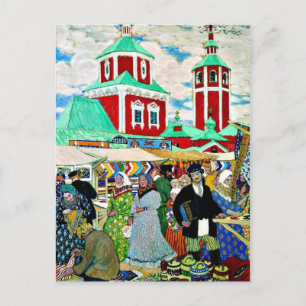 Kustodiev - Op de beurs Briefkaart
