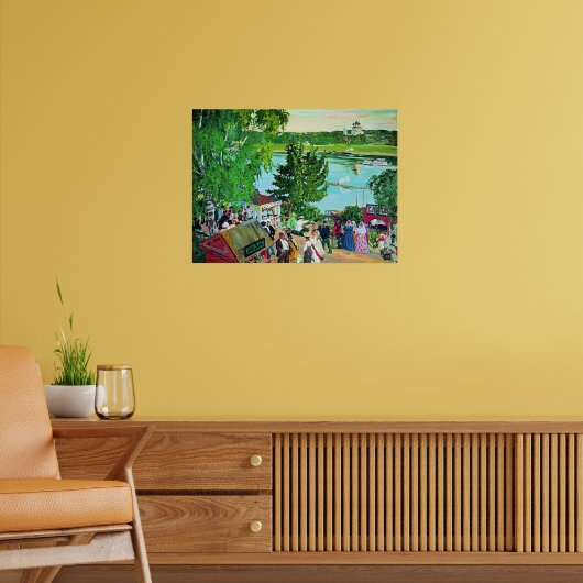 Kustodiev - Wandel langs de Wolga, Poster (Woonkamer 2)